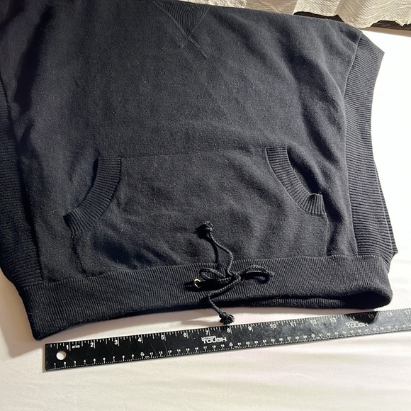American Eagle Outfitters  size large Black Sweater open sides kangaroo pocket - Picture 12 of 12